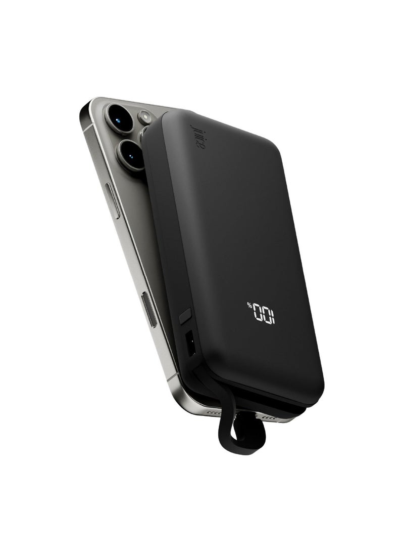 جوس Juice Eco Integrated Max Power Bank 20000mAh – شاحن محمول مع كابل USB-C مدمج، مخرج سريع 20 واط، شاشة رقمية، بنك طاقة لأجهزة iPhone 15 16، Samsung، Android، GoPro، iPad - Image 2